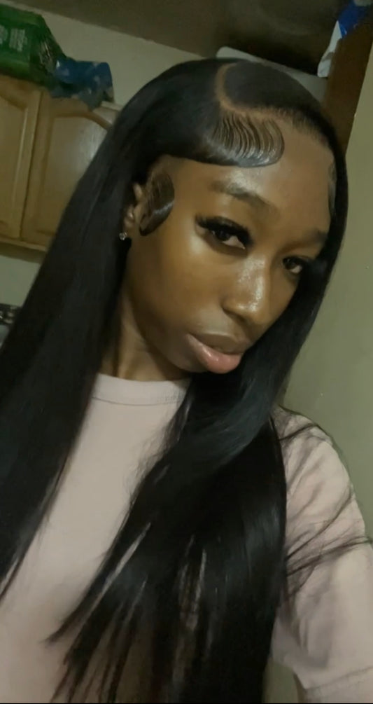 13 x 4  Human Hair Straight Lace Frontal Wig